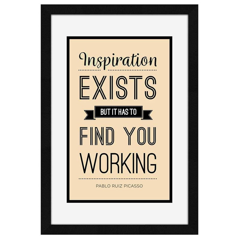 ArtX Paper Inspiration Exists Motivational Quote Framed Wall Art Painting, wall decor for living room, Multicolor, Alphabets, 12.5x18.5 Inches, Set of 1 - Image 5