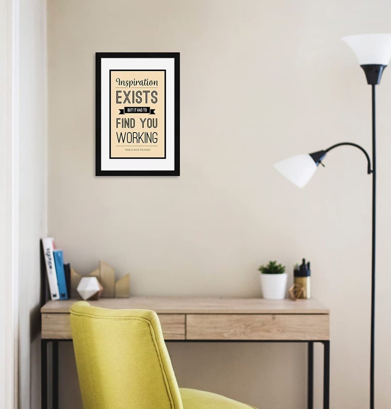 ArtX Paper Inspiration Exists Motivational Quote Framed Wall Art Painting, wall decor for living room, Multicolor, Alphabets, 12.5x18.5 Inches, Set of 1 - Image 4