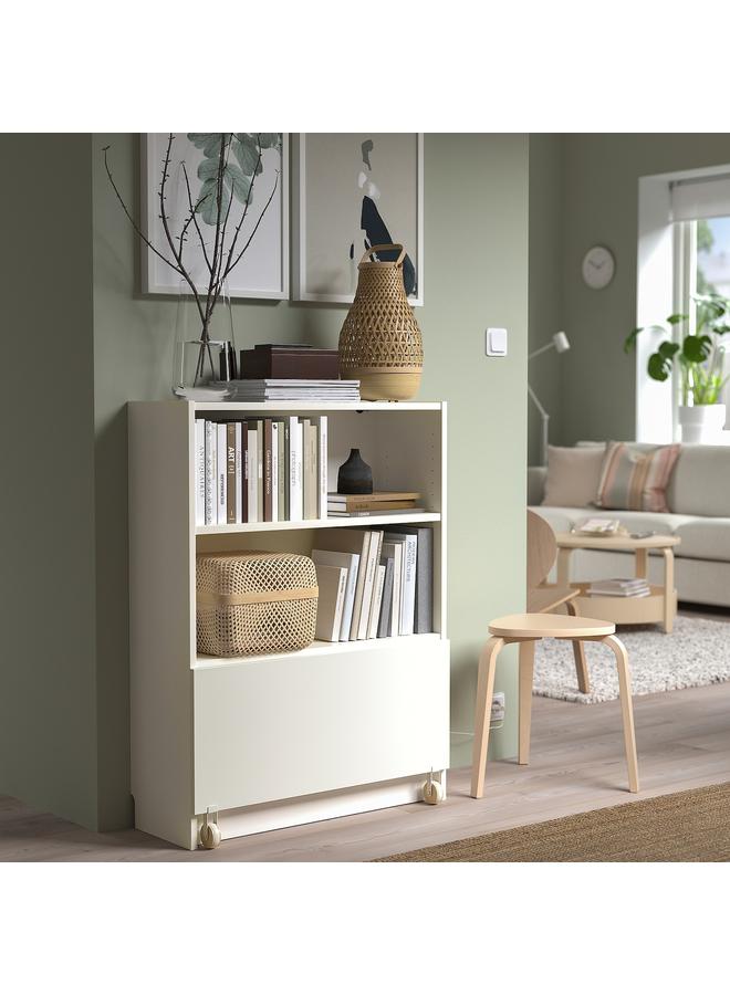 زبون درج، أبيض/مع عجلات، 80x28x43 سم - Image 3