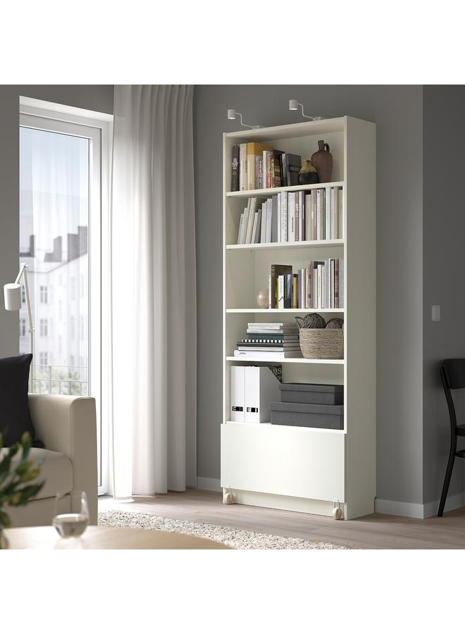 زبون درج، أبيض/مع عجلات، 80x28x43 سم - Image 2