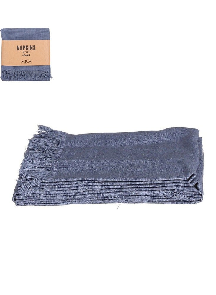 Suncoast Suncoast Villia Napkin Set Of 4 Pcs-Blue 