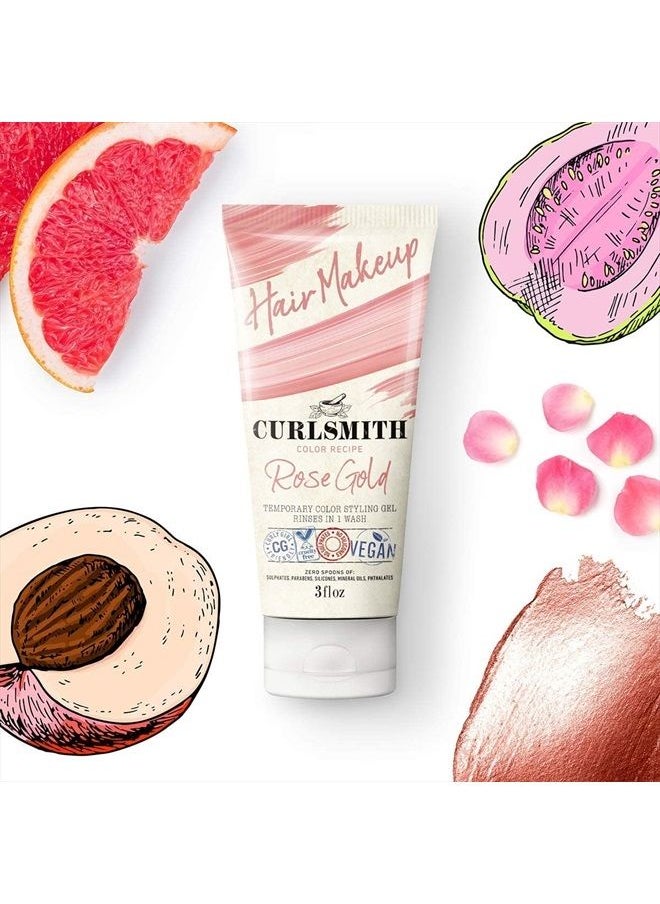 CURLSMITH Curlsmith - Hair Makeup - Vegan Temporary Hair Color and Styling Gel (Rose Gold 3fl.oz)  - Image 2