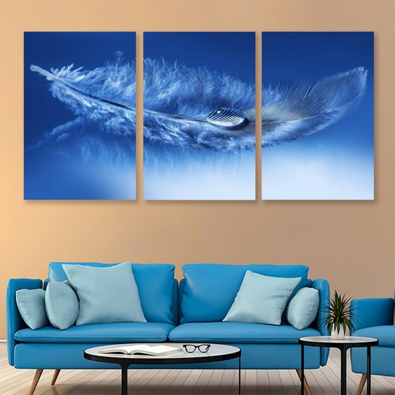 Marktna Three luxurious canvas prints with a modern design and a hollow frame, measuring (120×60), three pieces - Image 1