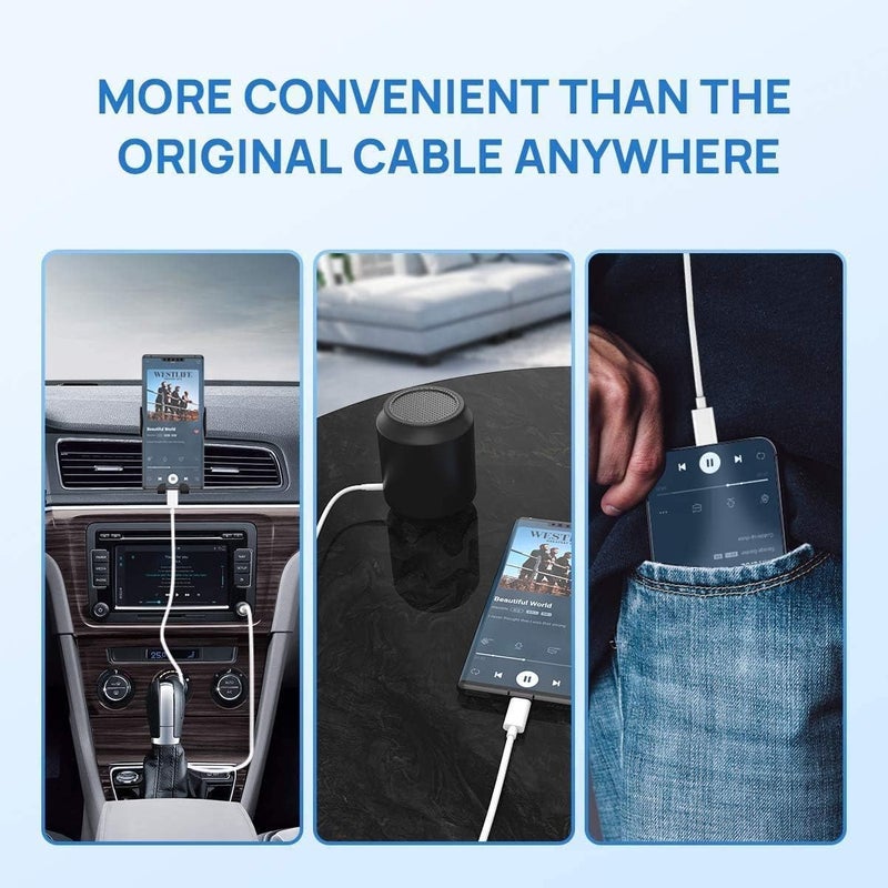 انكابل كيبل برأس USB نوع C ورأس AUX 3.5 ملم 1 متر - Image 4