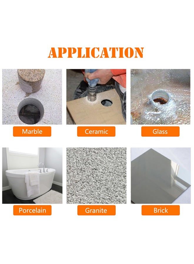 Jamiikury مناشير ثقوب الماس 1/4" / 6mm، منشار ثقوب بلاط الزجاج - عبوة من 15 قطعة - Image 5