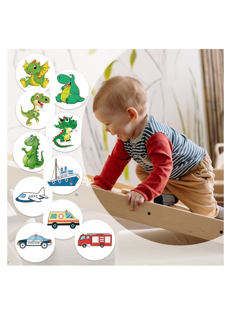 SYOSI 10pcs Potty Training Stickers Reusable Fun Potty Training Seat Magic Stickers for Boys and Girls Potty Targets Stickers with 10 Different Patterns- Dinosaur Car Plane - Image 4