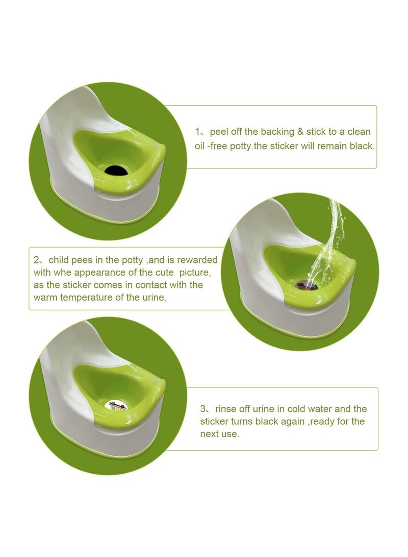 SYOSI 10pcs Potty Training Stickers Reusable Fun Potty Training Seat Magic Stickers for Boys and Girls Potty Targets Stickers with 10 Different Patterns- Dinosaur Car Plane - Image 2