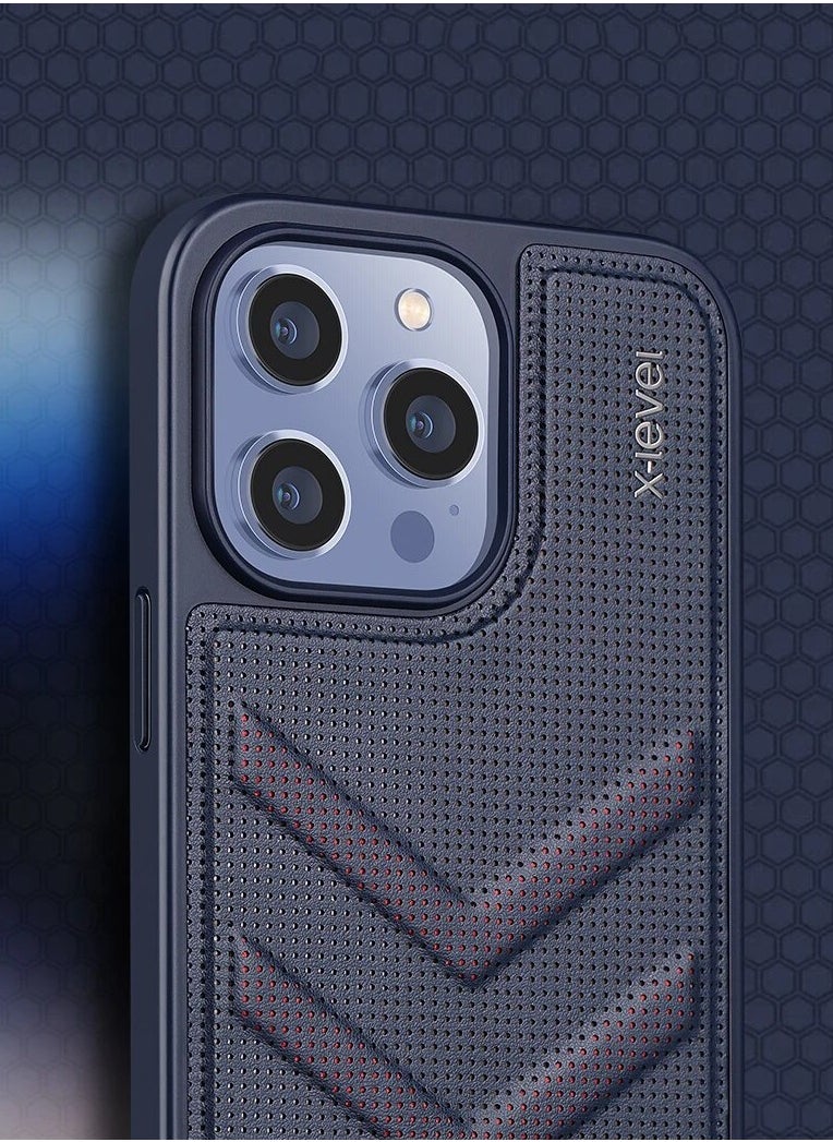 X-level X-LEVEL For iPhone 15 Pro Max Firebat Series Phone Cover - Blue Color  - Image 1