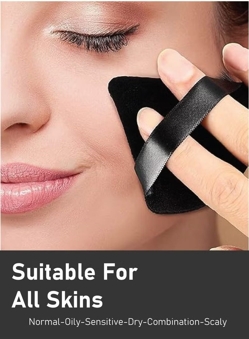 اسفنجة تجميل مثلثة الشكل، منفاخ بودرة، قطعتين، أبيض - Image 5