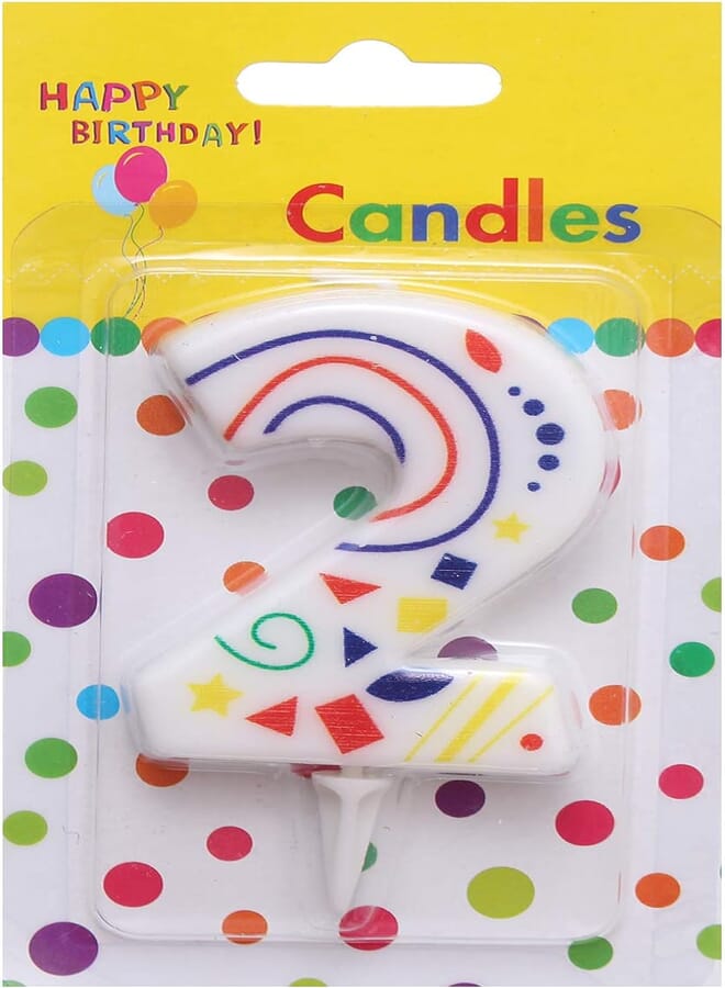 Birthday Candle Number 2 - Unscented