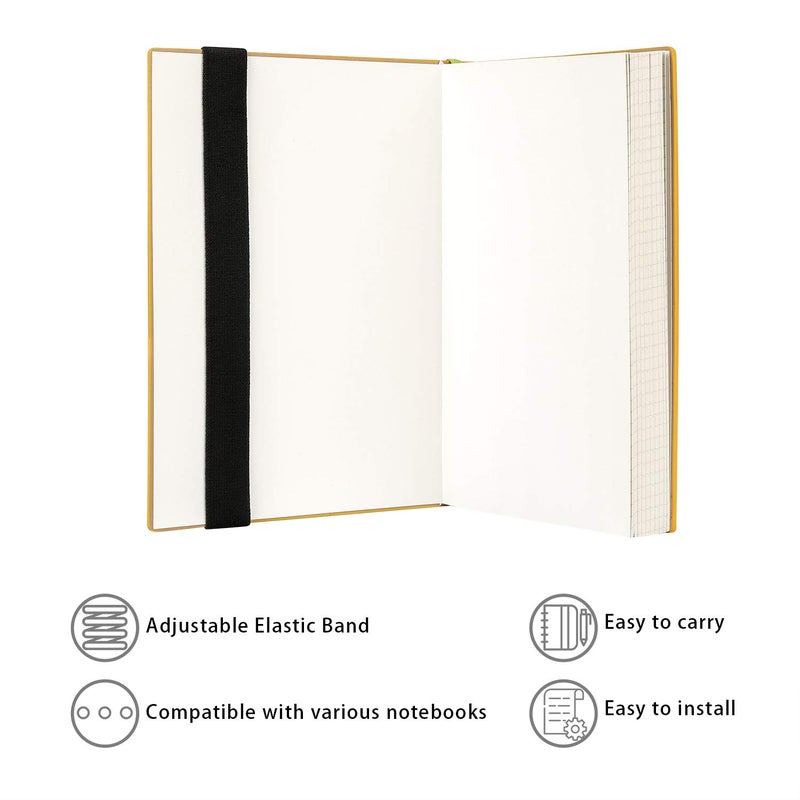 Epessa Portable Pen Holder,Pencil Holder,Pen Sleeve Case Pouch for Journals, Notebooks,Books,Rigid Tablet Covers,Hold 2 or 3 Pens,Adjustable Elastic Band,Detachable - Image 3
