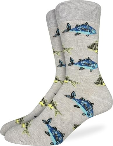Good Luck Sock Men's School of Fish Socks, Adult, Shoe Size 7-12 - Image 1