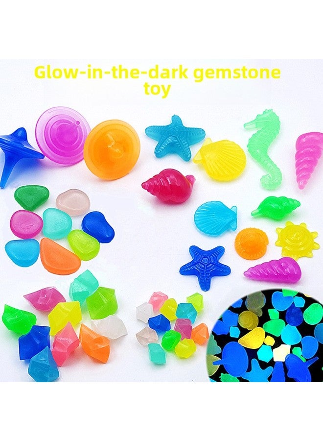 Super Bright Children's Colorful Stone Toy Luminous Stone Luminous Stone Marine Animal Luminous Beads Luminous-Color:Mesh Bag + Mixed Luminous Stone 150g