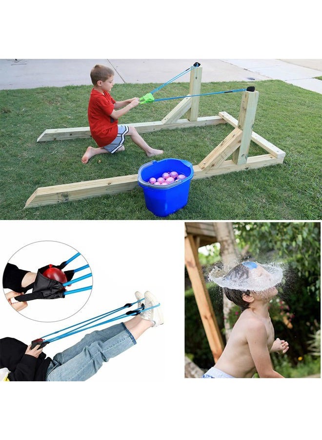 lopfg Water Balloon Launcher; 2PCS Water Balloon Slingshot- Beast 300-yard Waters Balloon Slingshot / Cannon / Launcher (Blue) - Image 3