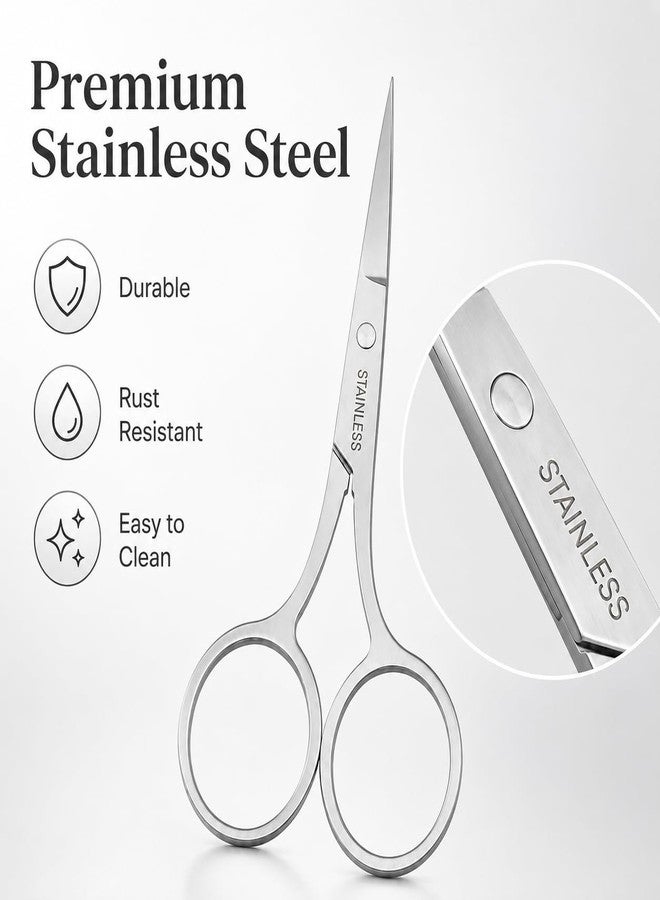 Nail Art Scissor for Makeup, Eyebrow, Eyelash Trimming, Facial Hair Removal, Manicure and Cuticle Care - Image 2