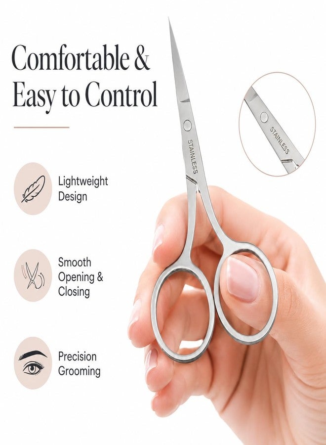 Nail Art Scissor for Makeup, Eyebrow, Eyelash Trimming, Facial Hair Removal, Manicure and Cuticle Care - Image 5