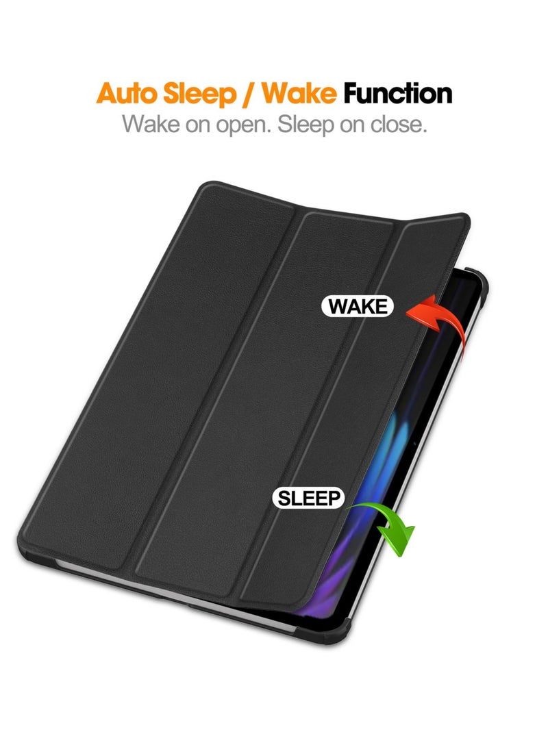 Case for Xiaomi Pad 7/Pad 7 Pro 11.2 Inch Released 2024 Multi-Viewing Angles All New PU Leather Smart Cover with Auto Sleep Wake Feature Slim Flip Shell Case (Black) - Image 5