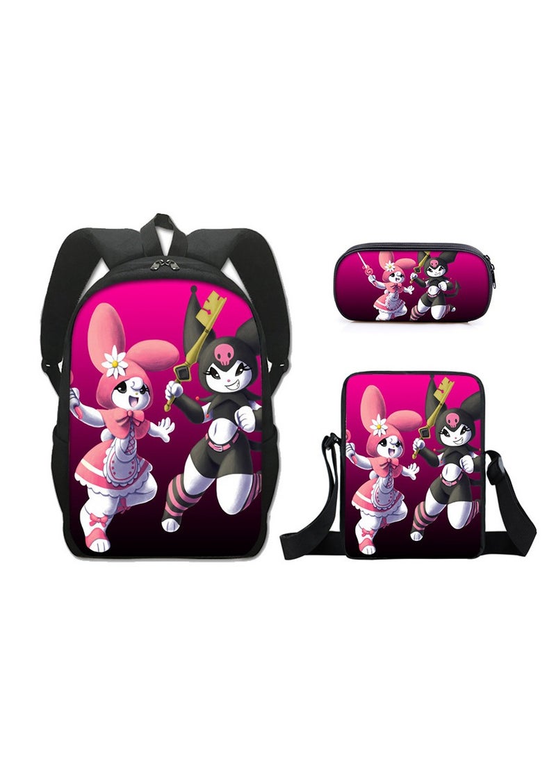 Generic - Cartoon anime backpack for primary and secondary school students, large capacity casual lightweight backpack, cartoon shoulder bag, pencil case, pencil case, and pencil case - Image 1