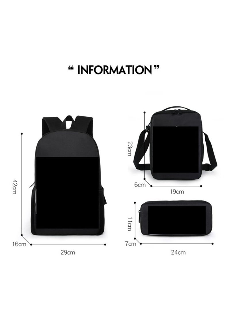 Generic - Cartoon anime backpack for primary and secondary school students, large capacity casual lightweight backpack, cartoon shoulder bag, pencil case, pencil case, and pencil case - Image 1