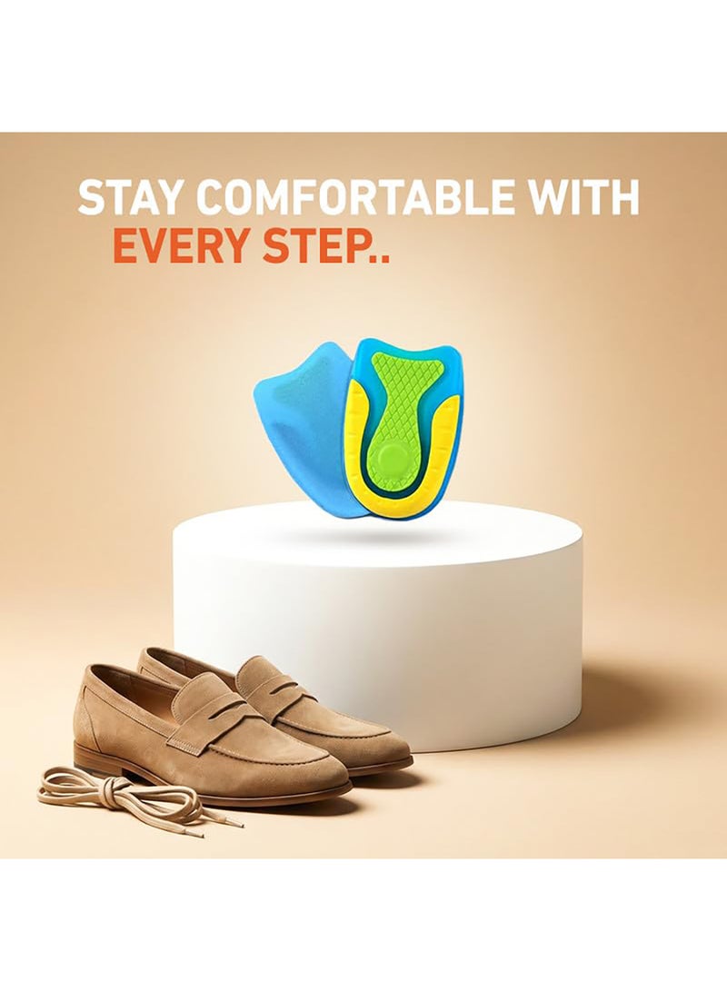 Tishta Gel Heel Pads - Shock Absorption Support for Daily Comfort and Heel Relief - Soft Gel Cushion for Walking and Long Standing-Model2 - (Small) - Image 5