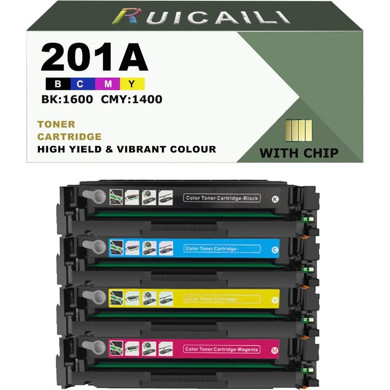 مكبس طباعة مطابق لـ 201A، بديل لحبر الطابعة HP Color Laser Jet Pro MFP M277dw M277n M277c6 M274n M252dw M252n - Image 1