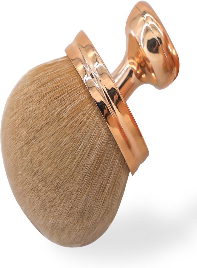 فرشاة كابوكي عريضة الرأس 74 مم لمزج البرونزر، أداة وضع التسمير الذاتي، فرشاة بيضاوية للوجه والساقين - Image 2