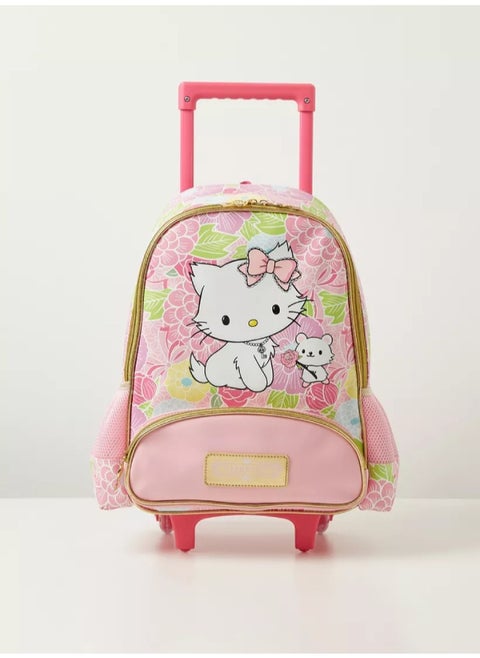 Charmmy Kitty School Print Trolley Backpack with Retractable Handle - 35 CM