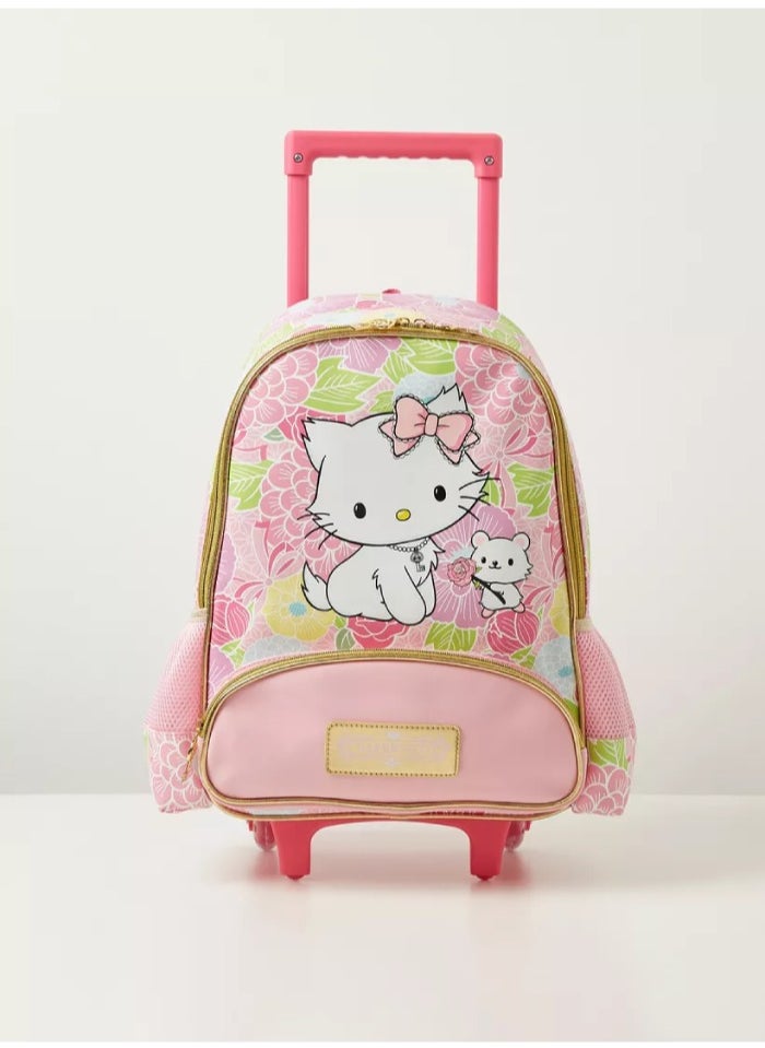 Sanrio Co., Ltd. and Easton Sports, Inc. - Charmmy Kitty School Print Trolley Backpack with Retractable Handle - 35 CM - Image 1