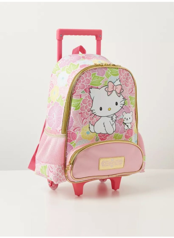Sanrio Co., Ltd. and Easton Sports, Inc. - Charmmy Kitty School Print Trolley Backpack with Retractable Handle - 35 CM - Image 1