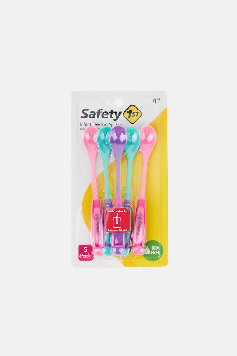 Safety 1st 5 Pcs Infant Feeding Spoons, Multicolor - Image 1