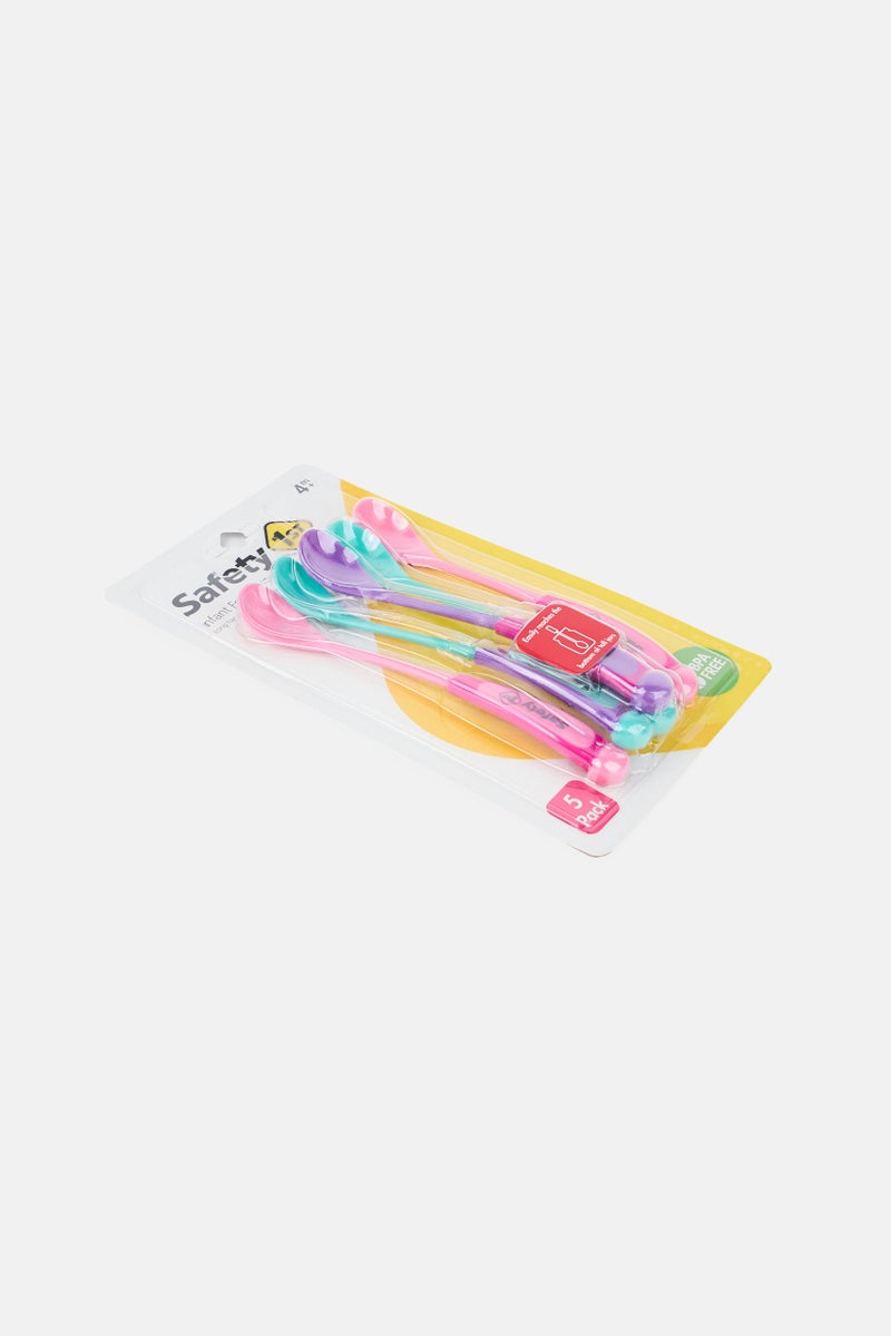 Safety 1st 5 Pcs Infant Feeding Spoons, Multicolor - Image 3