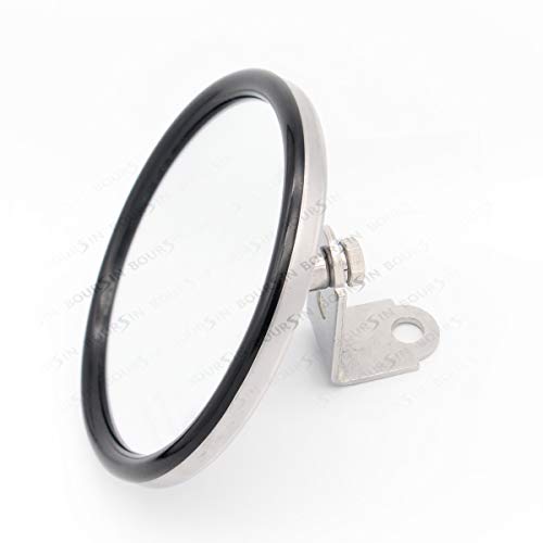 Boursin 5 Inch Convex Round Mirror Blind Spot For Isuzu NPR NPR-HD NQR NRR FSR FVR FRR Truck Bus Atv Utv Adjustable Bracket - Image 4