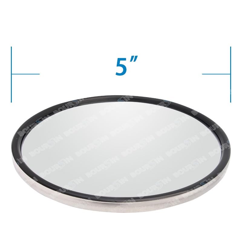 Boursin 5 Inch Convex Round Mirror Blind Spot For Isuzu NPR NPR-HD NQR NRR FSR FVR FRR Truck Bus Atv Utv Adjustable Bracket - Image 3