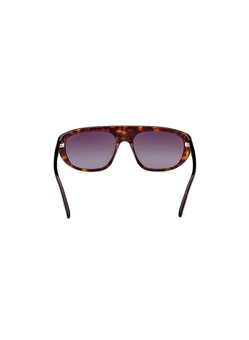 TOM FORD نظارات شمسية بدون إطار من الأسيتات البني للجنسين - Image 4