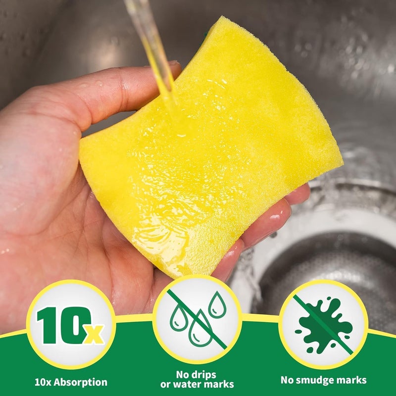 24 Pack Kitchen Cleaning Sponges, Durable Soft Eco-Friendly Non-Scratch Dish Sponges, Muti-Functional Efficient Scrub Sponge, for Household Kitchen Cleaning - Image 4