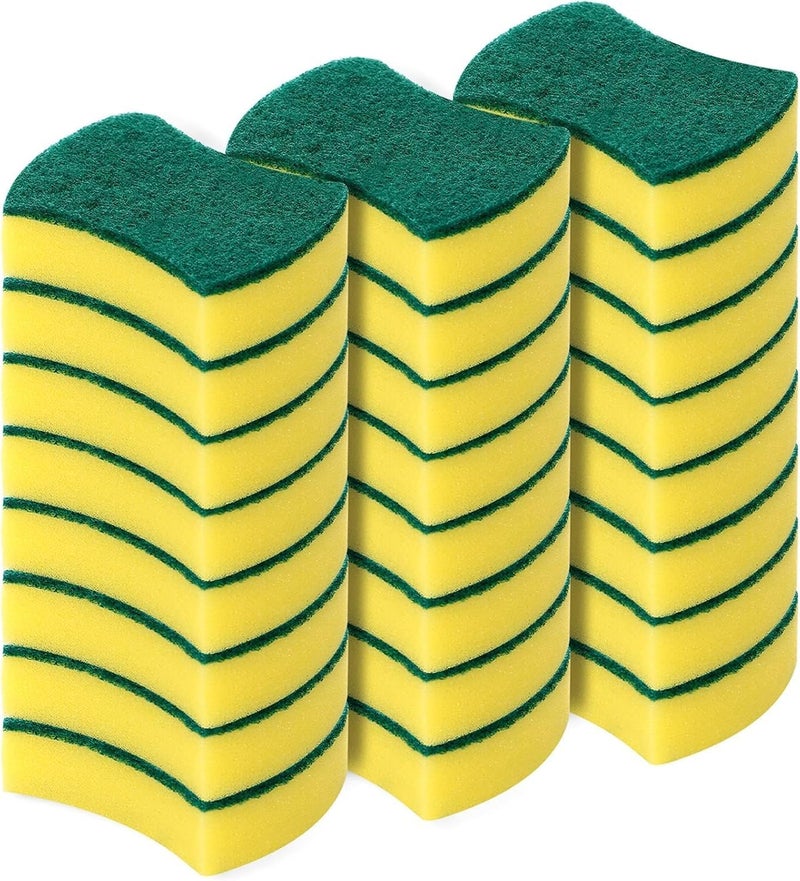 24 Pack Kitchen Cleaning Sponges, Durable Soft Eco-Friendly Non-Scratch Dish Sponges, Muti-Functional Efficient Scrub Sponge, for Household Kitchen Cleaning - Image 1