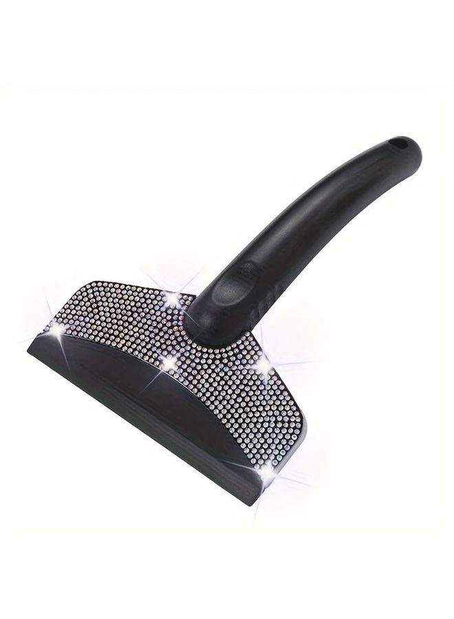 Color Short Car Snow Shovel And Ice Scraper With Stainless Steel Blade And Extendable Brush - Image 1