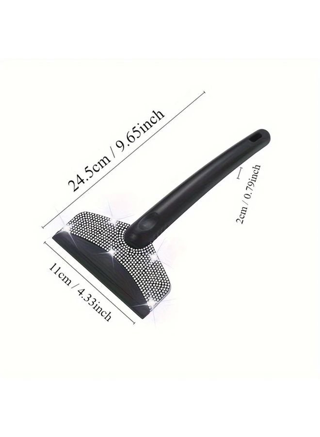 Color Short Car Snow Shovel And Ice Scraper With Stainless Steel Blade And Extendable Brush - Image 3