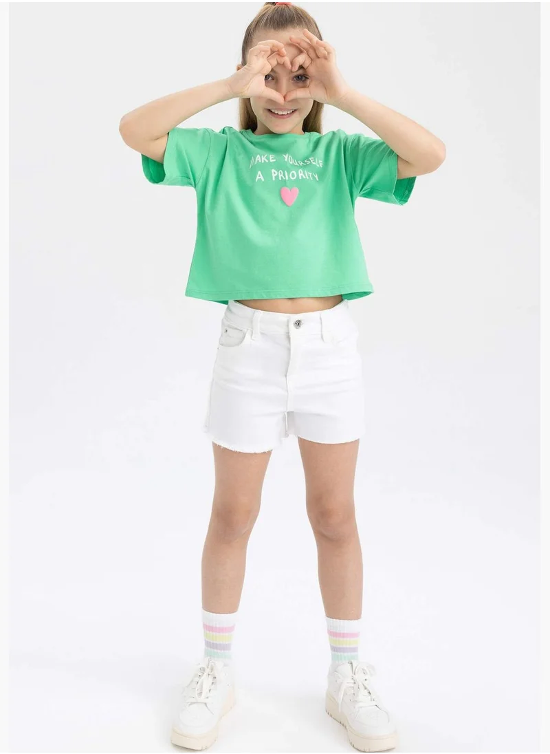 ديفاكتو Girl Knitted Short Sleeve Body