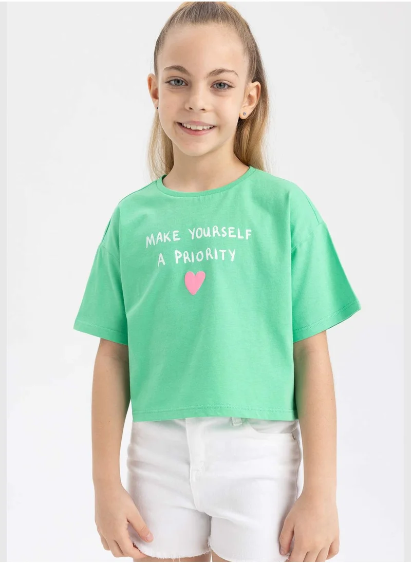 DeFacto Girl Knitted Short Sleeve Body