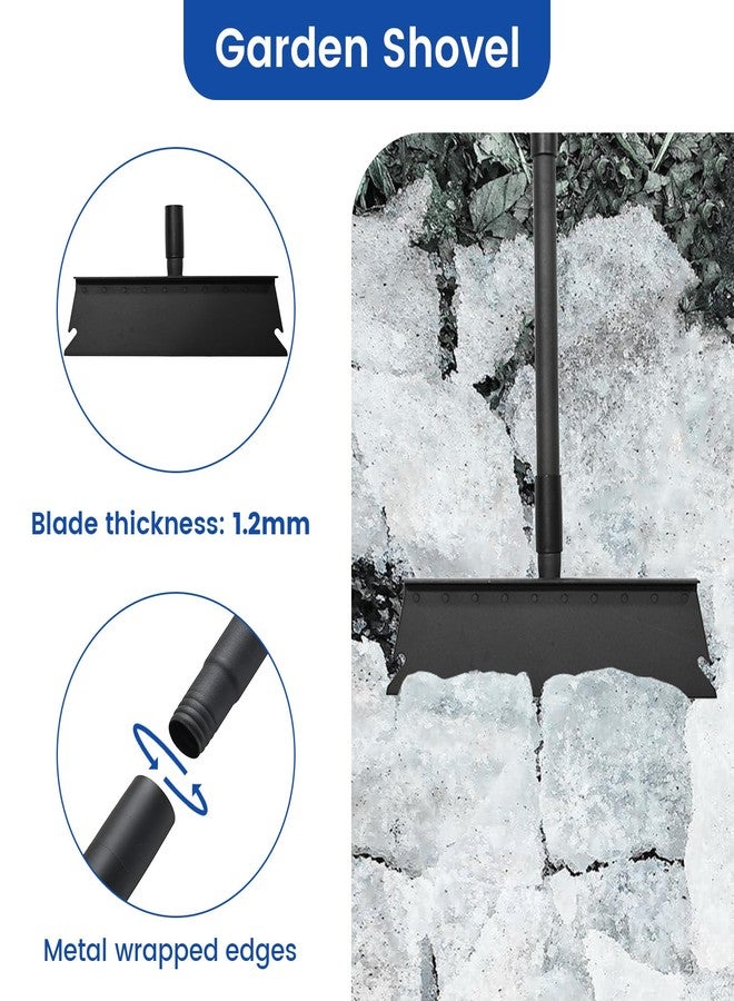 TwinkleTool Larger Garden Cleaning Shovel, Floor Scraper, Ice Scraper, 63 Inch Adjustable Heavy Duty Snow Scraper Long Handle, Garden Flat Shovel for Lawn Edging Weeding Digging Snow Removal and Ice Scraping - Image 3