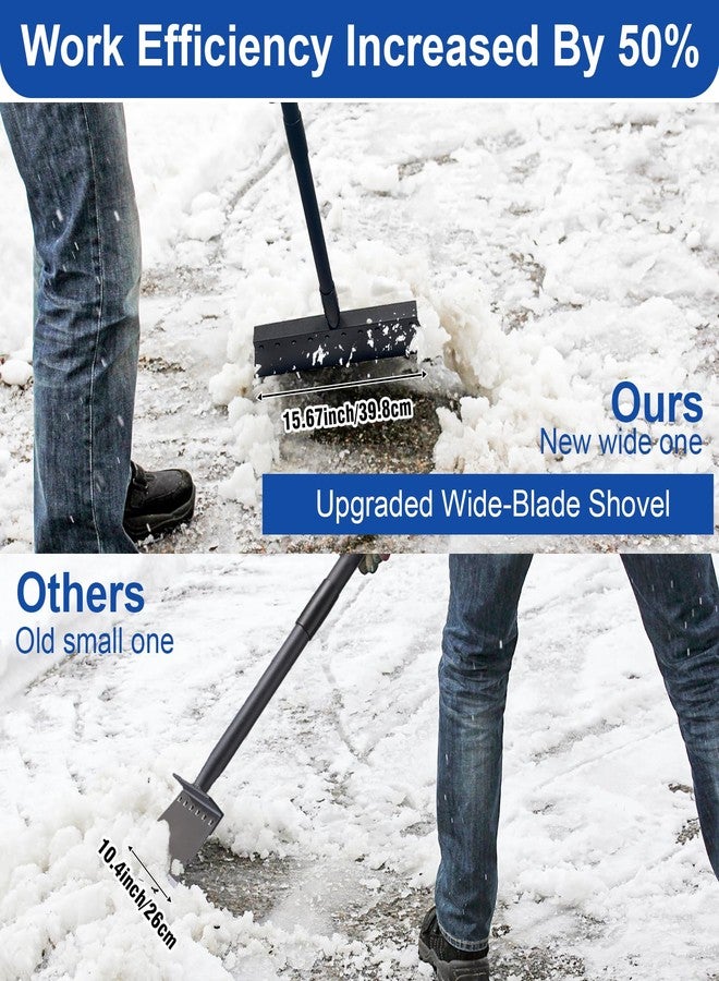 TwinkleTool Larger Garden Cleaning Shovel, Floor Scraper, Ice Scraper, 63 Inch Adjustable Heavy Duty Snow Scraper Long Handle, Garden Flat Shovel for Lawn Edging Weeding Digging Snow Removal and Ice Scraping - Image 4