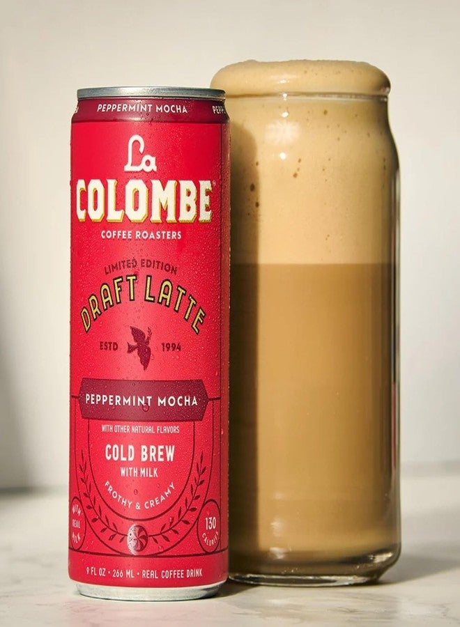 La Colombe لا كولومب، عبوة من 12 كوبًا من قهوة لاتيه موكا بالنعناع، إسبريسو معصور على البارد وحليب رغوي، شوكولاتة داكنة، مصنوعة من مكونات طبيعية، قهوة جاهزة للتناول - Image 4