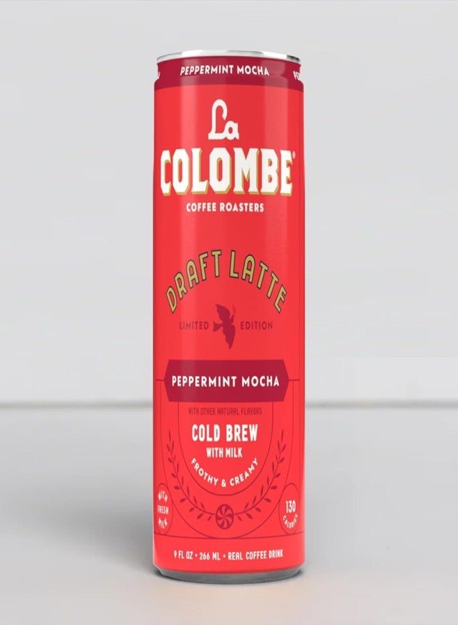 La Colombe لا كولومب، عبوة من 12 كوبًا من قهوة لاتيه موكا بالنعناع، إسبريسو معصور على البارد وحليب رغوي، شوكولاتة داكنة، مصنوعة من مكونات طبيعية، قهوة جاهزة للتناول - Image 2