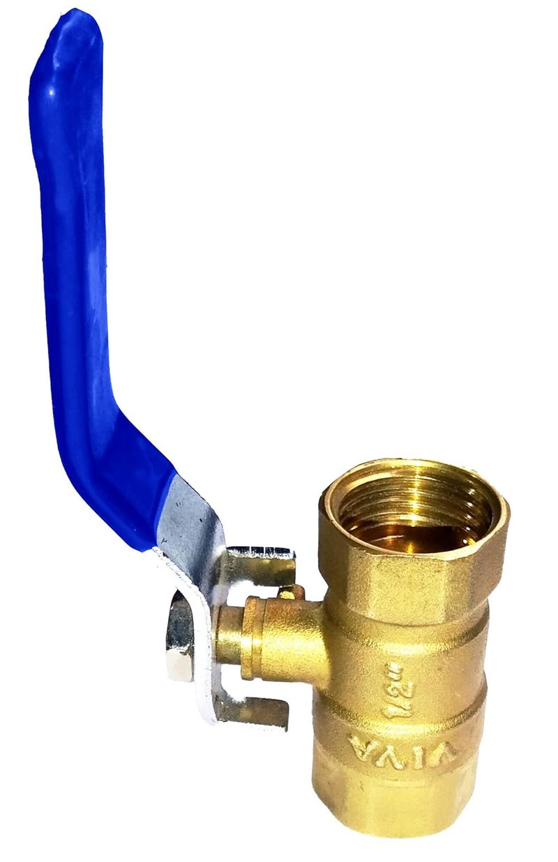 DEHRAN 12 Inche Brass ball valve Flanged ball valve Reduced port ball valve for water gas NPT brass ball valve Lever handle brass ball valve Compression brass ball valve Pak of 5  - Image 3