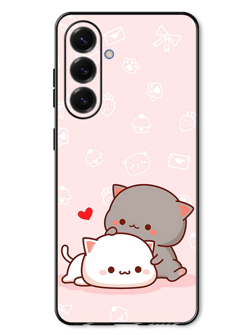 Theodor Case Compatible with Samsung Galaxy A57 Protection Shockproof Bumper Cover Cat Lovers - Image 1