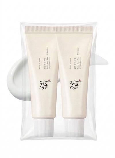 Beauty of Joseon Pack Of 2 Relief Sun Rice + Probiotics Sunscreen for face moisturizing sunblock with SPF 50+ PA++++ Korean sunscreen skincare