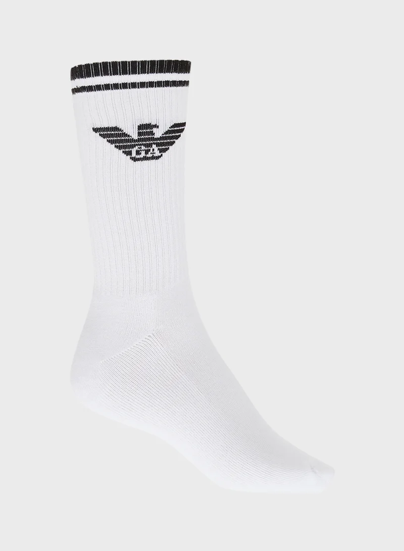 EMPORIO ARMANI 3 Pack Of Logo Crew Socks