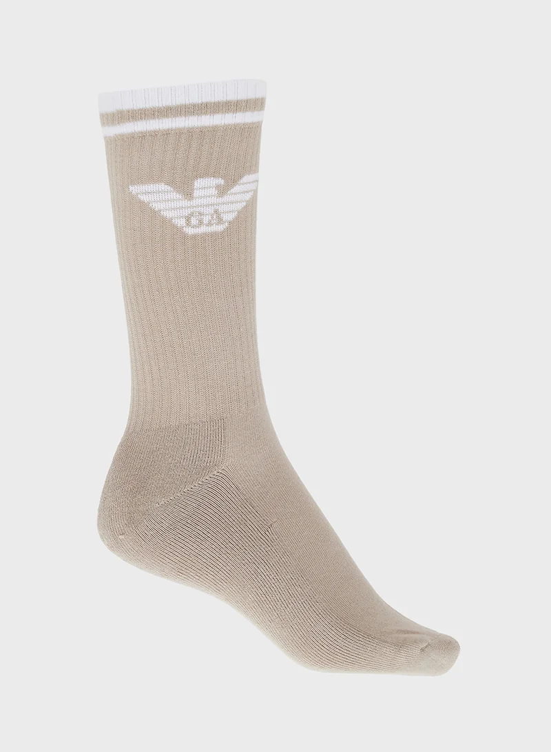 EMPORIO ARMANI 3 Pack Of Logo Crew Socks