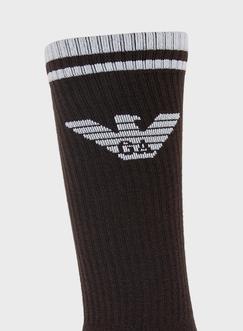 EMPORIO ARMANI 3 Pack Of Logo Crew Socks